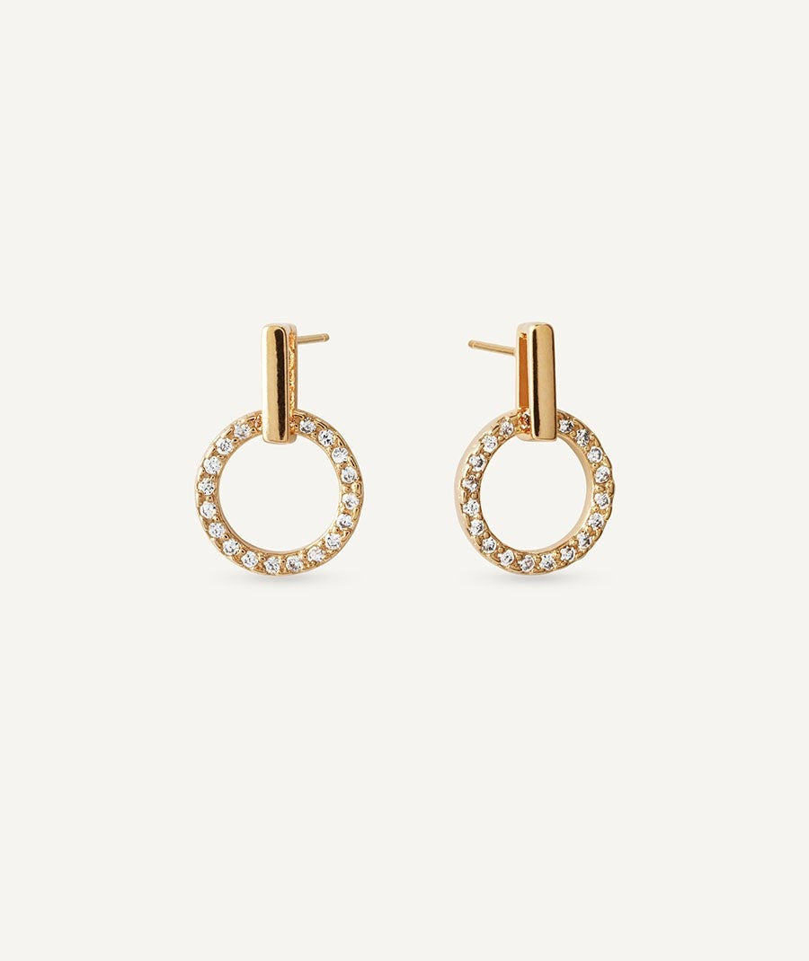 Mariell Juego De Collar Y Aretes De Circonita Cúbica Chapados En Oro Rosa De 14 Quilates, Juego De Collar De Cristal De Circonita Cúbica Para Bodas, Eventos Formales, Madre De La Novia : Mariell