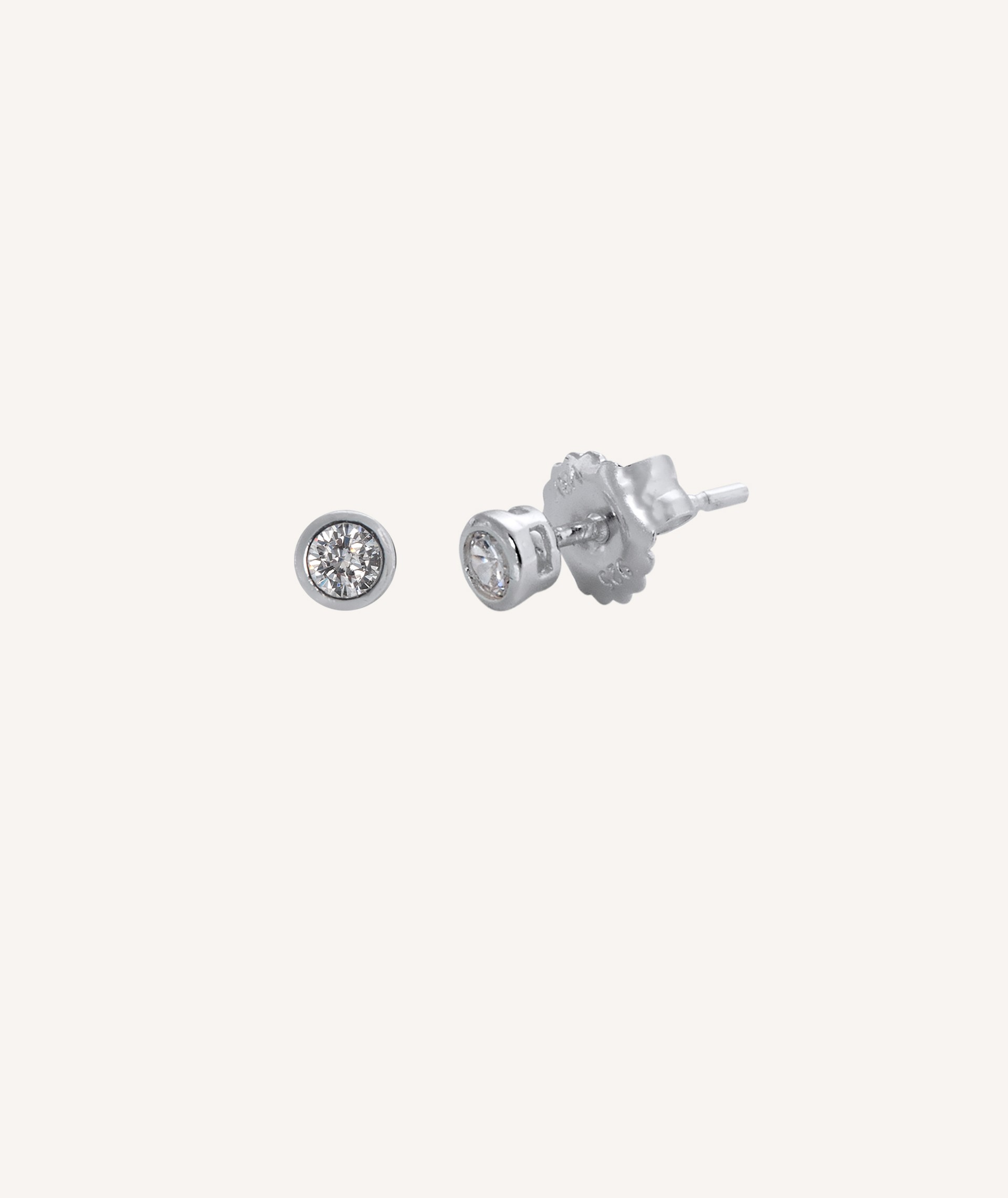 Silver Earrings Zirconia XS
