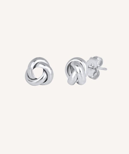 Silver earrings Knot M
