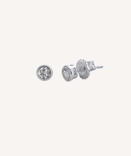 Silver Zircon Earrings S