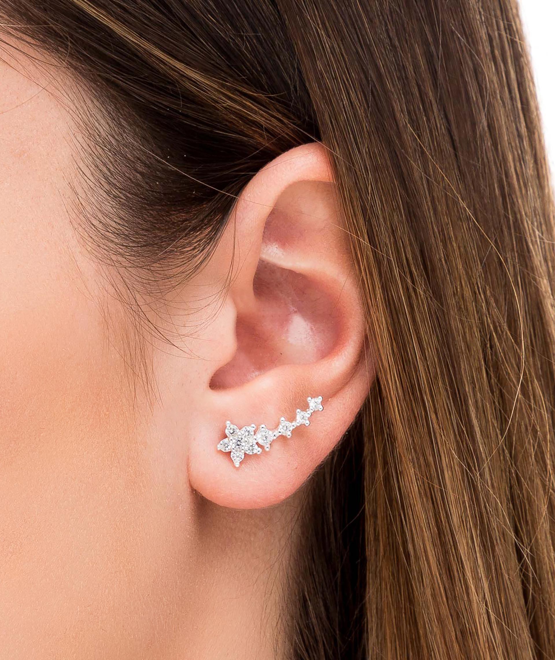 Earrings Climbing Stars Zirconias