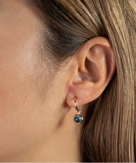 Earrings Hoop Blue