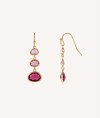 Pink glass earrings