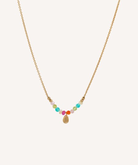 Multicolored stones necklace