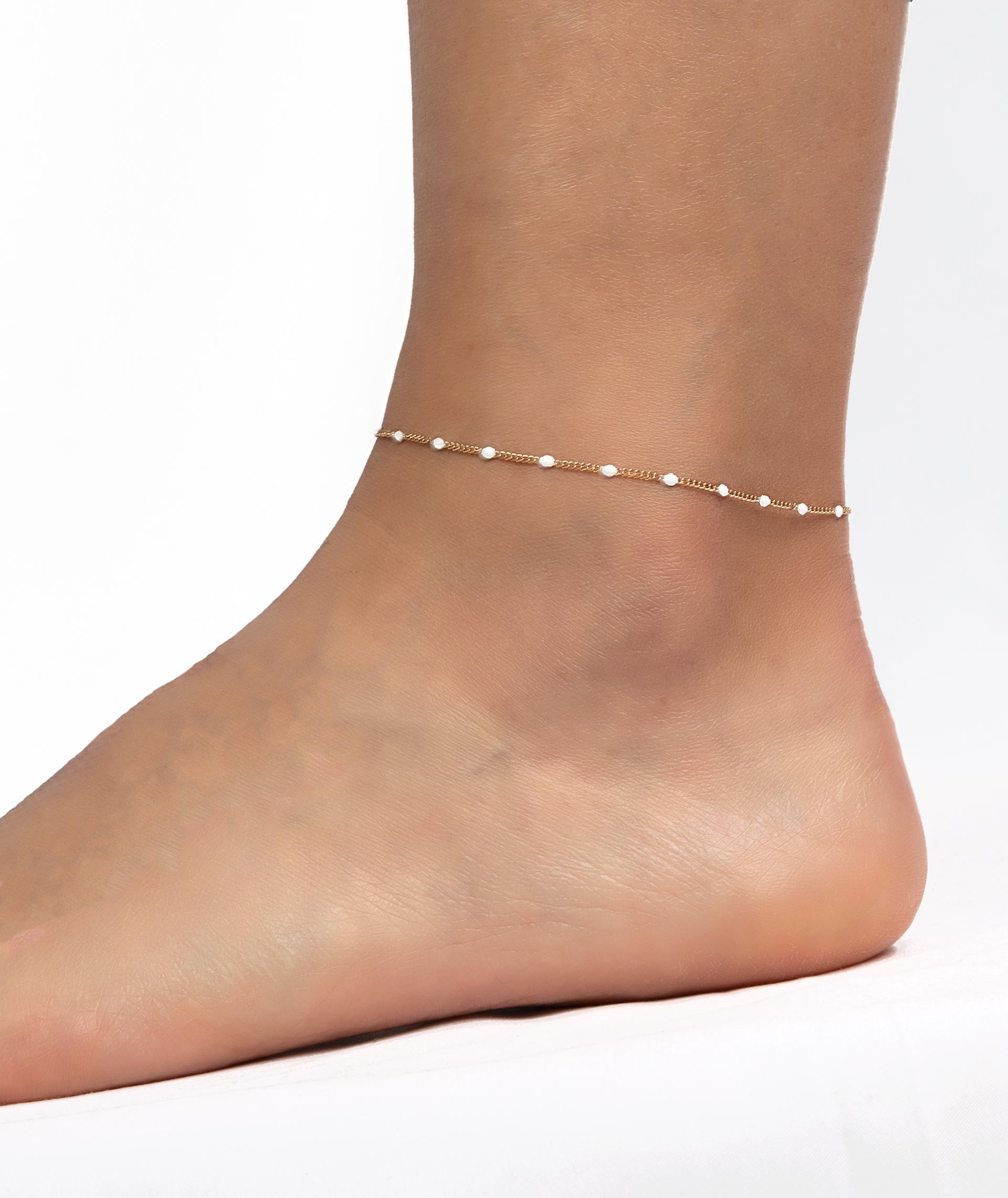 White anklet