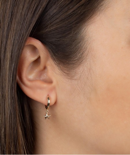 Earrings Articulated hoop star
