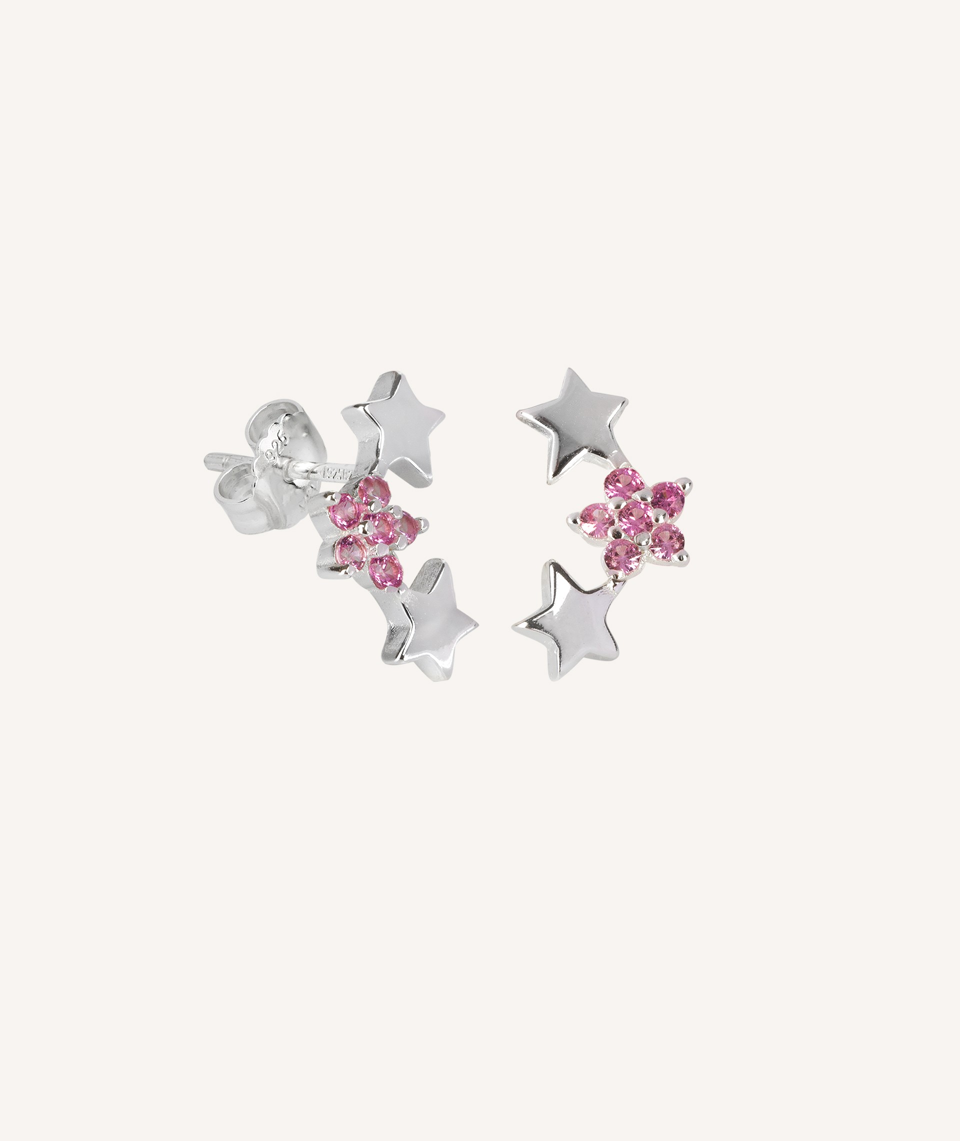 Earrings Star Rose Zirconia