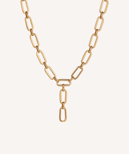 Necklace Isabela 18 Kt Gold Plated link circle
