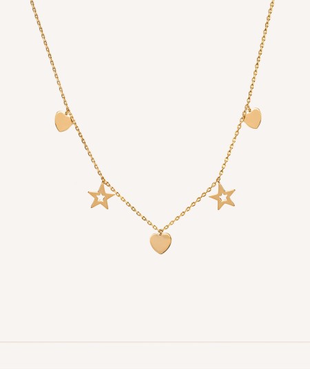 Necklace Star Heart