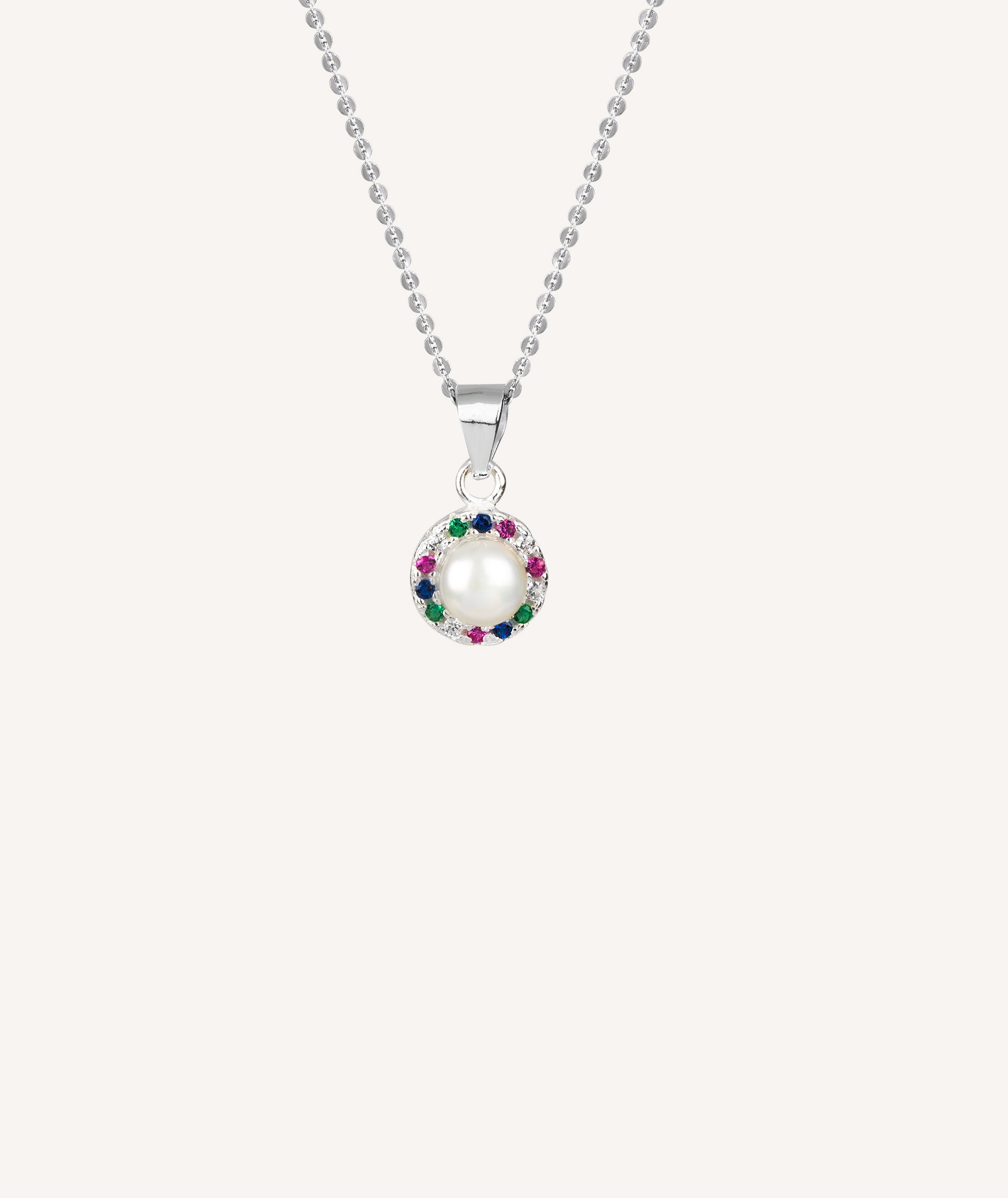 Colgante Perla Circonitas Multicolor