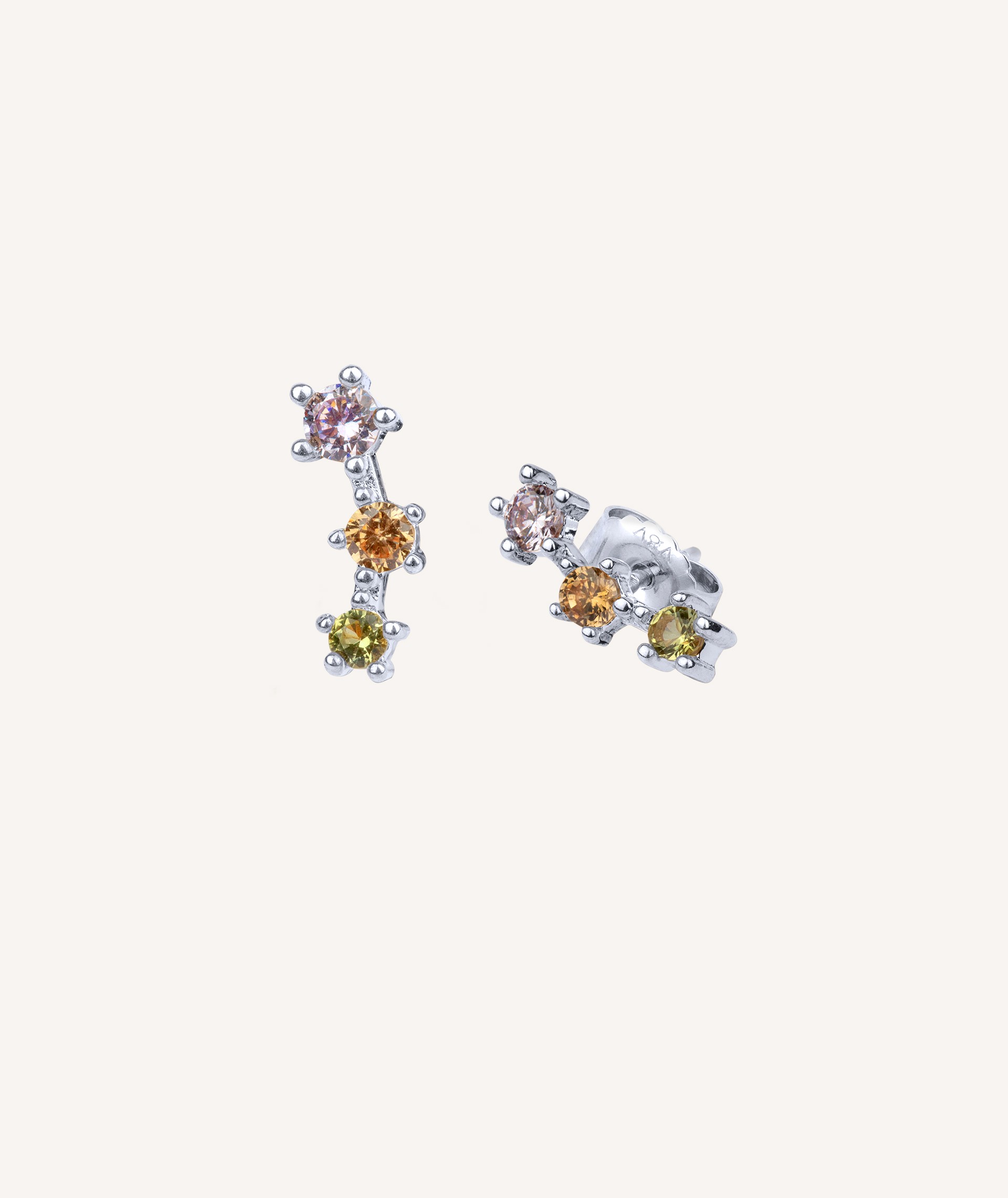 Earrings Multicolor Zirconias