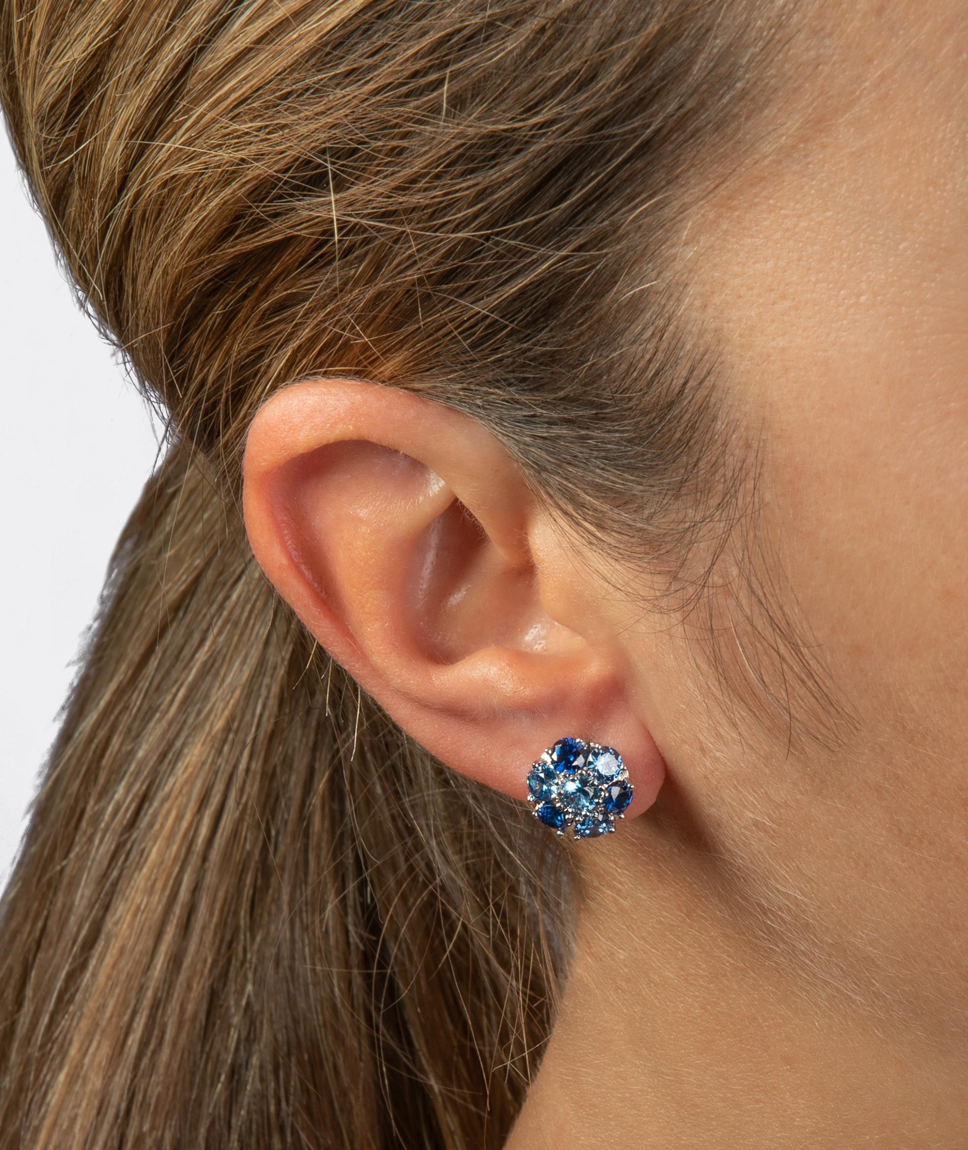 Earrings Blue Zirconias