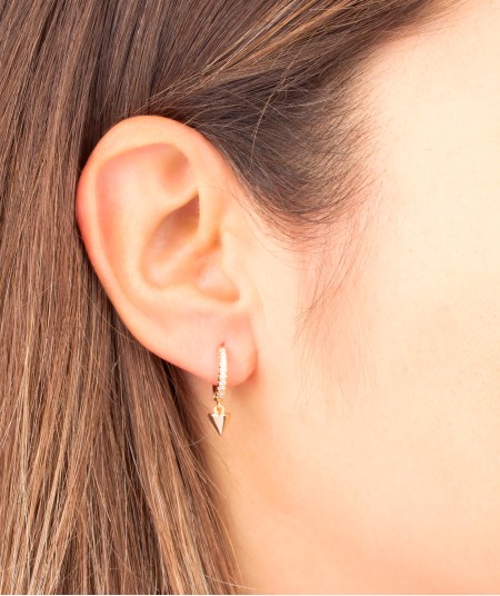 Earrings Articulated Hoop Pendant