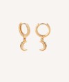 Earrings Articulate Hoop Moon