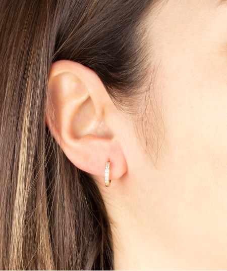 Individual Earring Hoop Articulated Zirconias