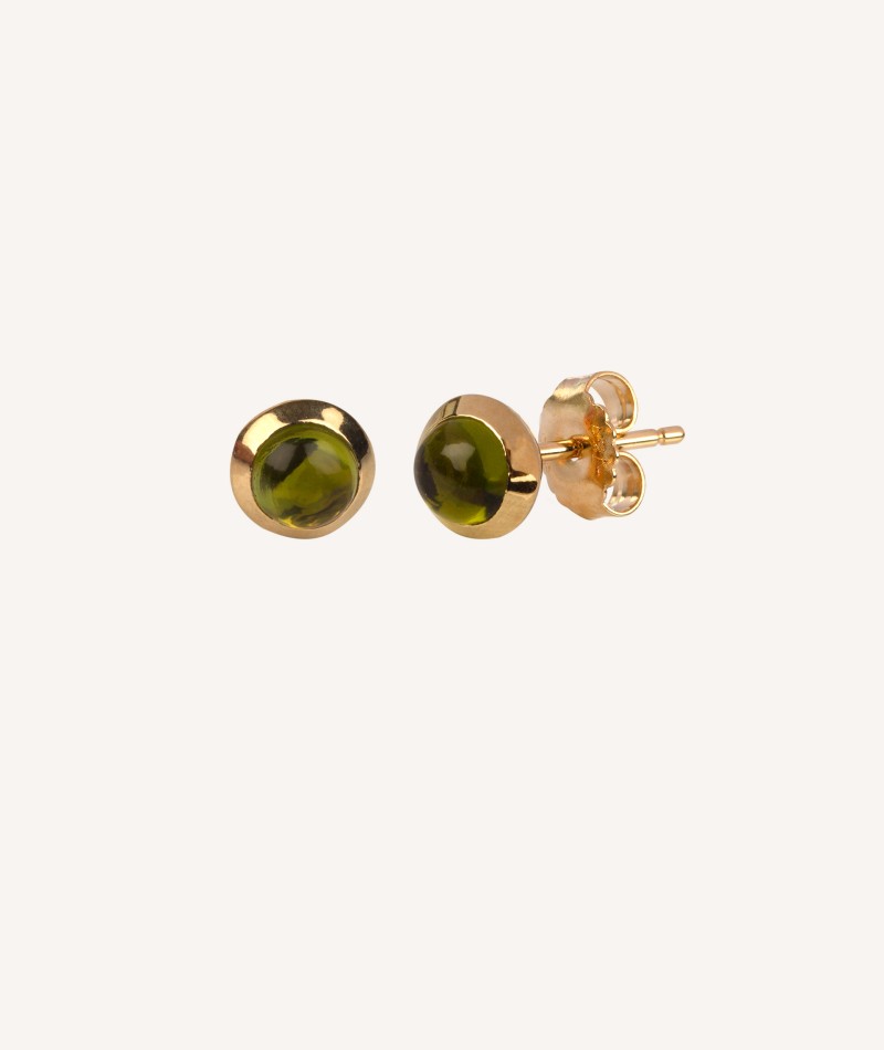 Earrings Green stone