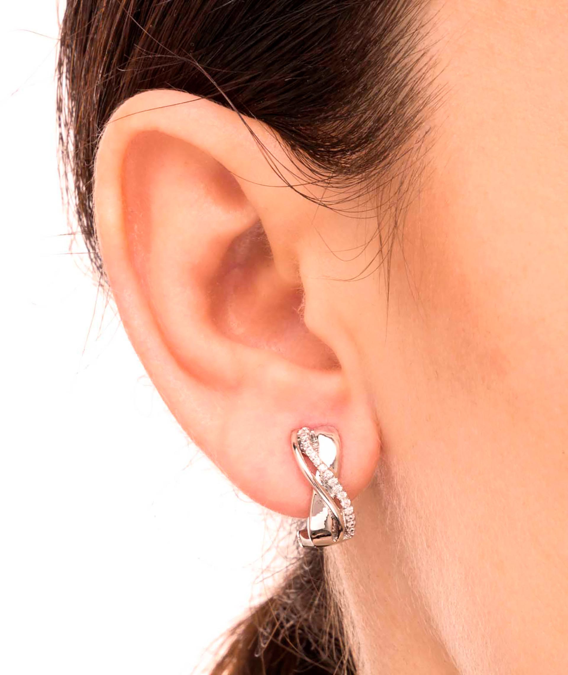 Earrings Zirconias strips