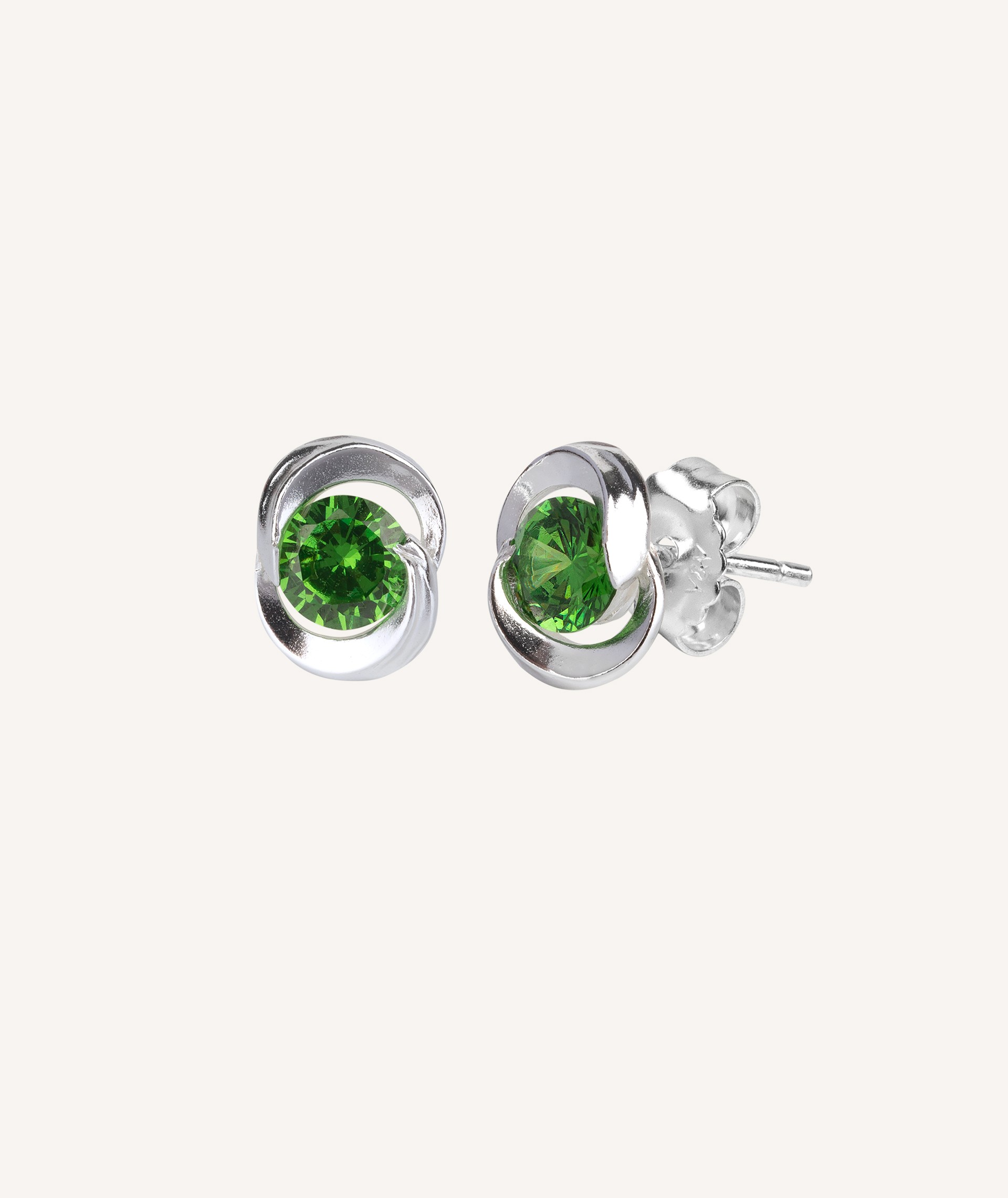 Earrings Green Zirconia