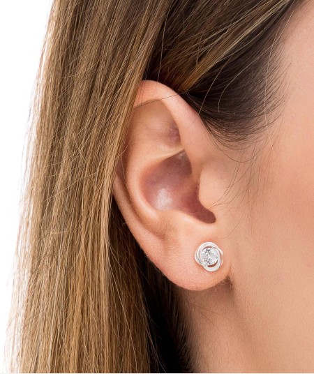 Earrings Spiral Zirconias