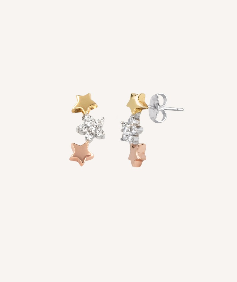 Earrings Tricolor Stars