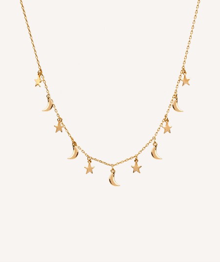 Necklace Stars and Moons
