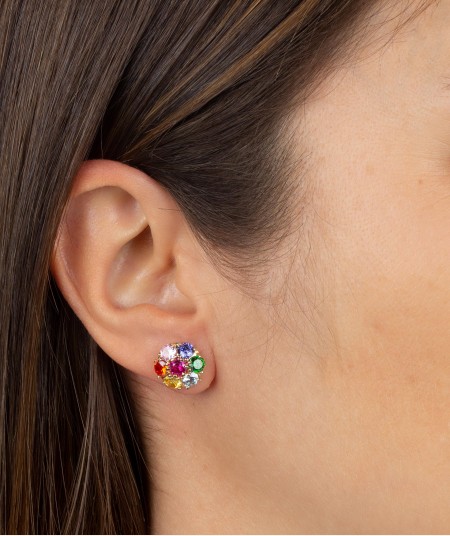 Earrings Multicolor flower