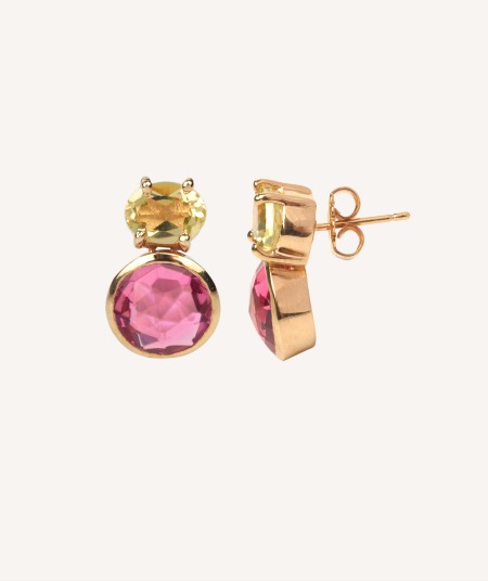 Earrings Stone Pink