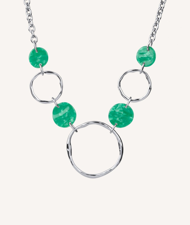 Necklace Links Acetate Green
