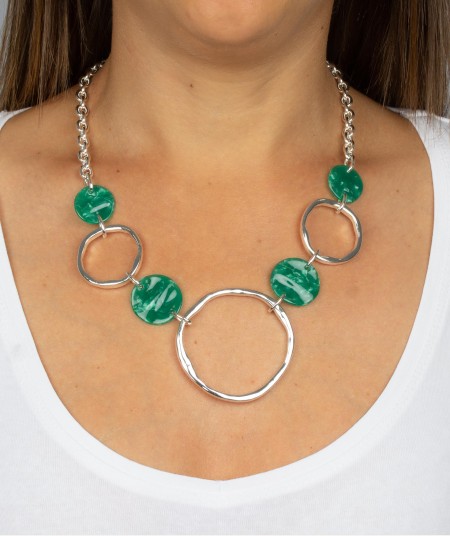 Necklace Links Acetate Green