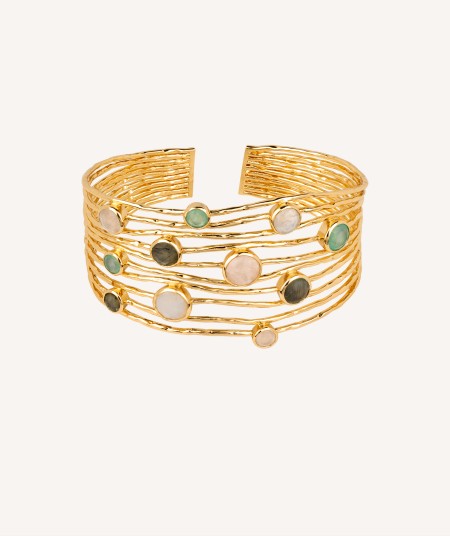 Bracelet Crystal Strips and Pastel Stones