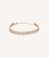 Bracelet Bonnie 18 kt gold plated strips with circumlides