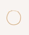 Bracelet Sweet 925 silver 18kt gold plated double chain links