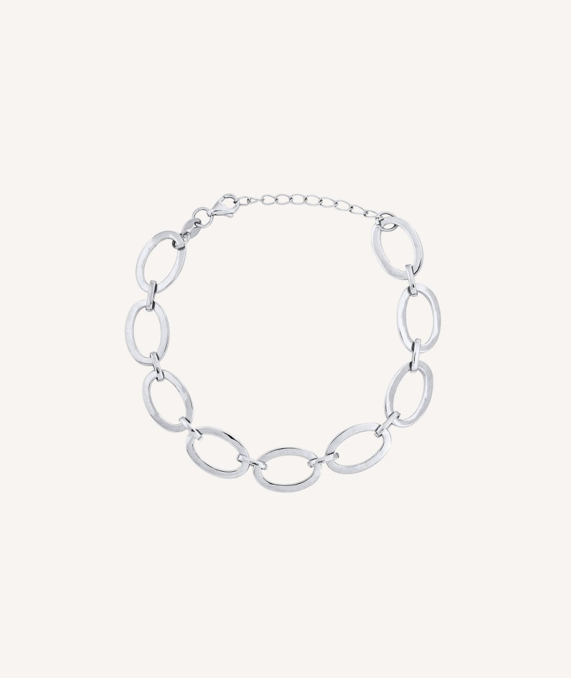 Bracelet Olivia 925 silver rhodium plated links