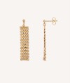 Earrings Madonna 18 kt gold plated dormilone with mesh