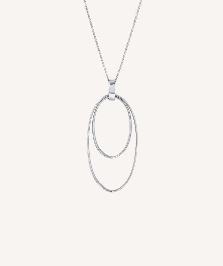 Pendant Donna silver 925 smooth oval ring