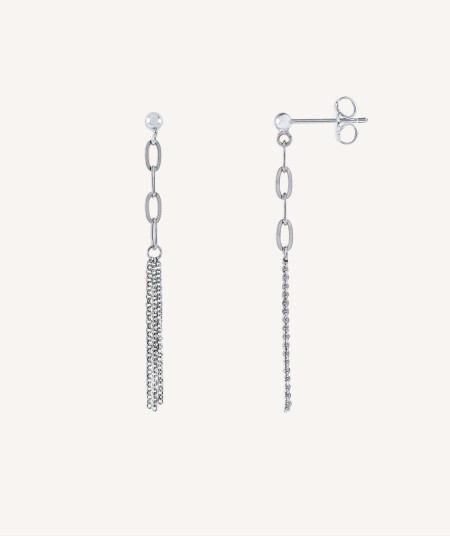 Earrings Sade silver 925 dormilone chain