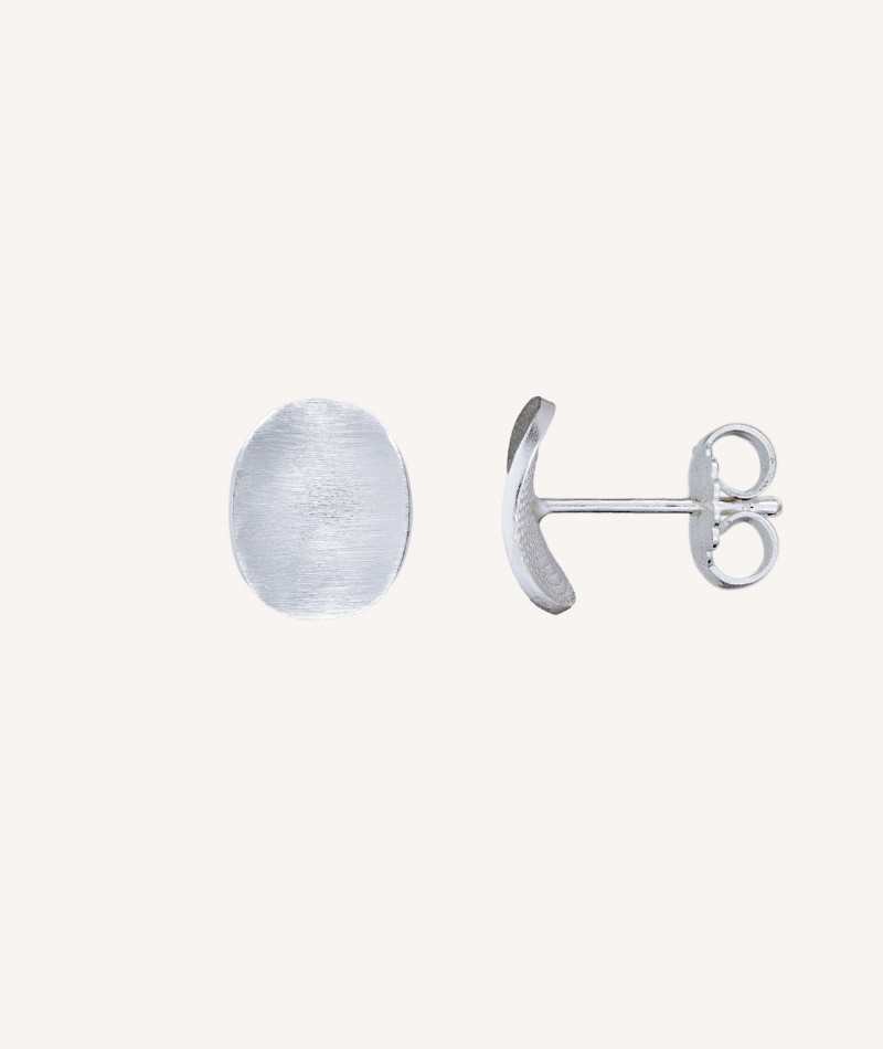 Earrings  silver 925 oval satin