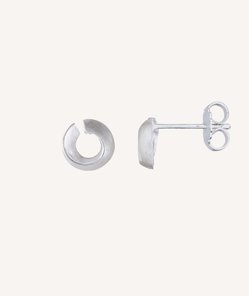 Earrings  silver 925 circular satin