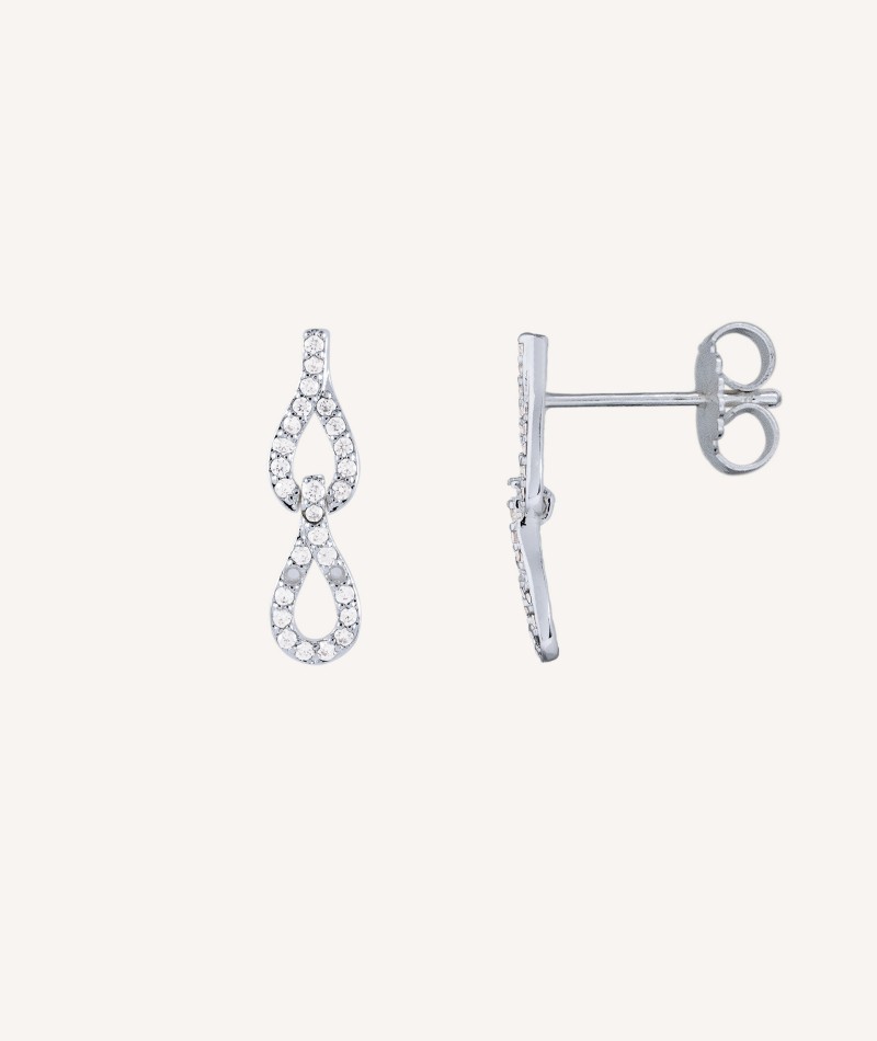 Earrings  silver 925 double zirconites
