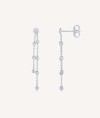Earrings  silver 925 double chain with balls