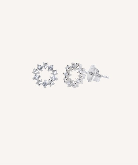 Earrings Circle Stars Zirconias