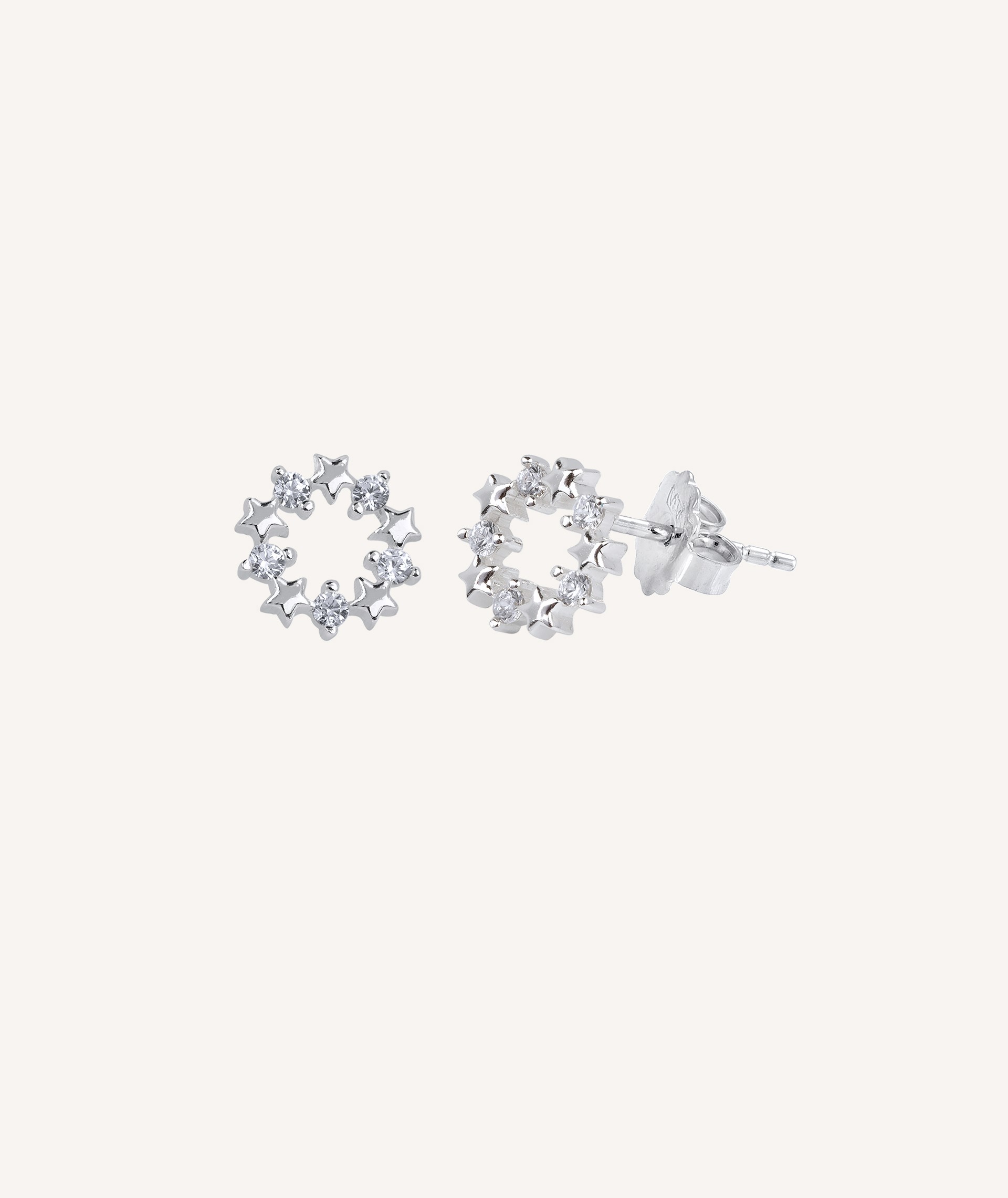 Earrings Circle Stars Zirconias
