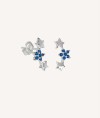 Earrings Star Blue Zirconia