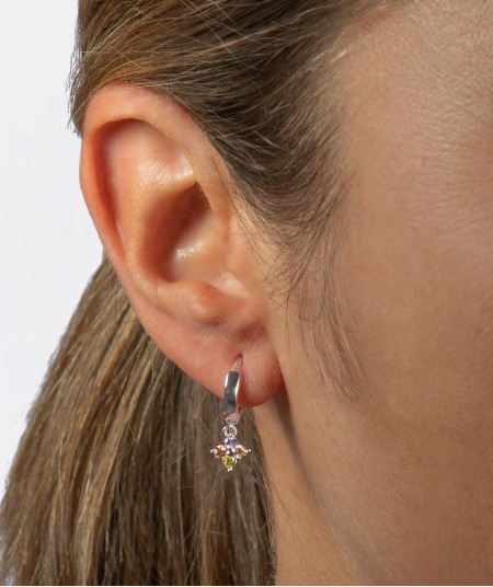 Earrings Multicolor Zirconias