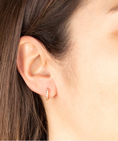 Earrings Hoop Articulated Zirconias