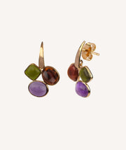 Pendientes con piedras de colores