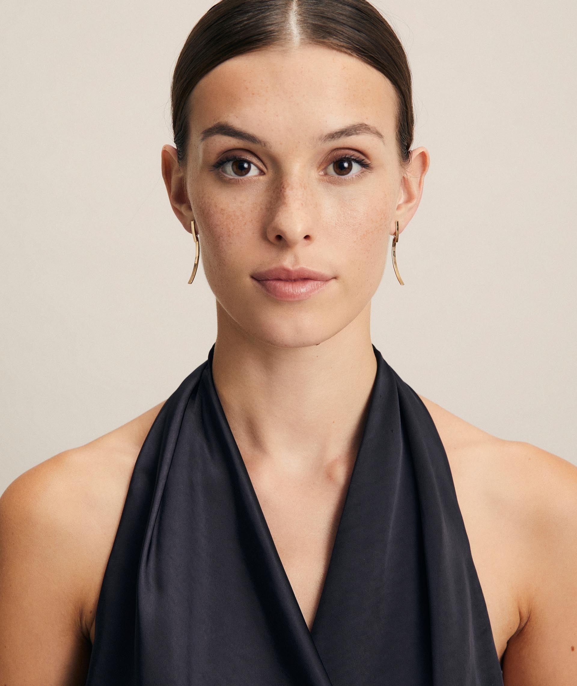 Pendientes largos brillante