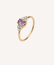 Anillo Circonitas Violetas