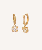 Pendientes Aro Circonita colgante