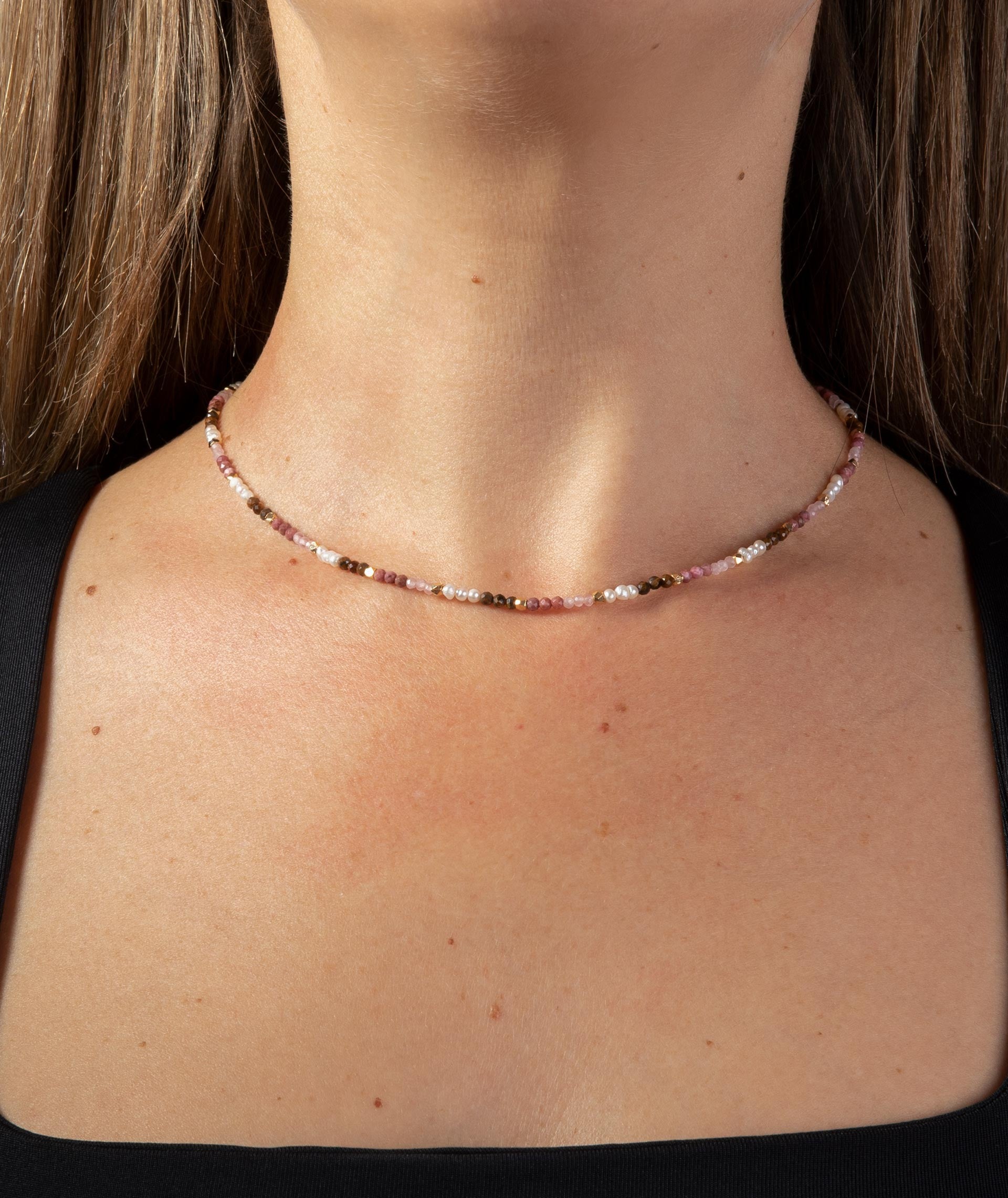 Collar piedías multicolor